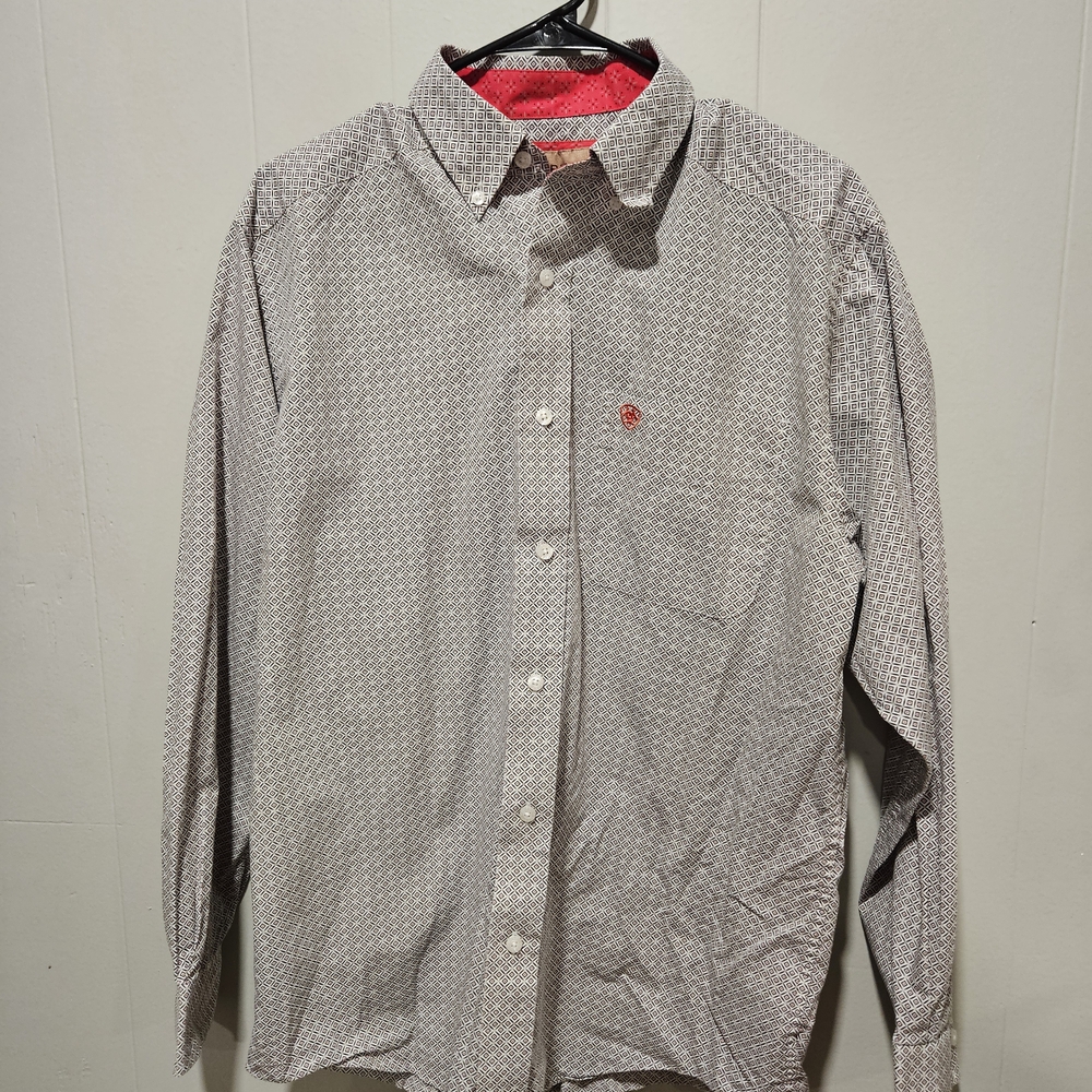 Ariat Men's Geometric Pattern Button-Down Shirt - image 1